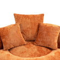 Coolmore Lazy Sofa Durable Comfort Lounger High Back Bean Bag Chair Couch With Three Pillows For Adults And Kids, Indoor & Outdoor, Single Gaming Sofa Chair For Bedroom,Office Orange Chenille Orange Foam Chenille 1 Seat