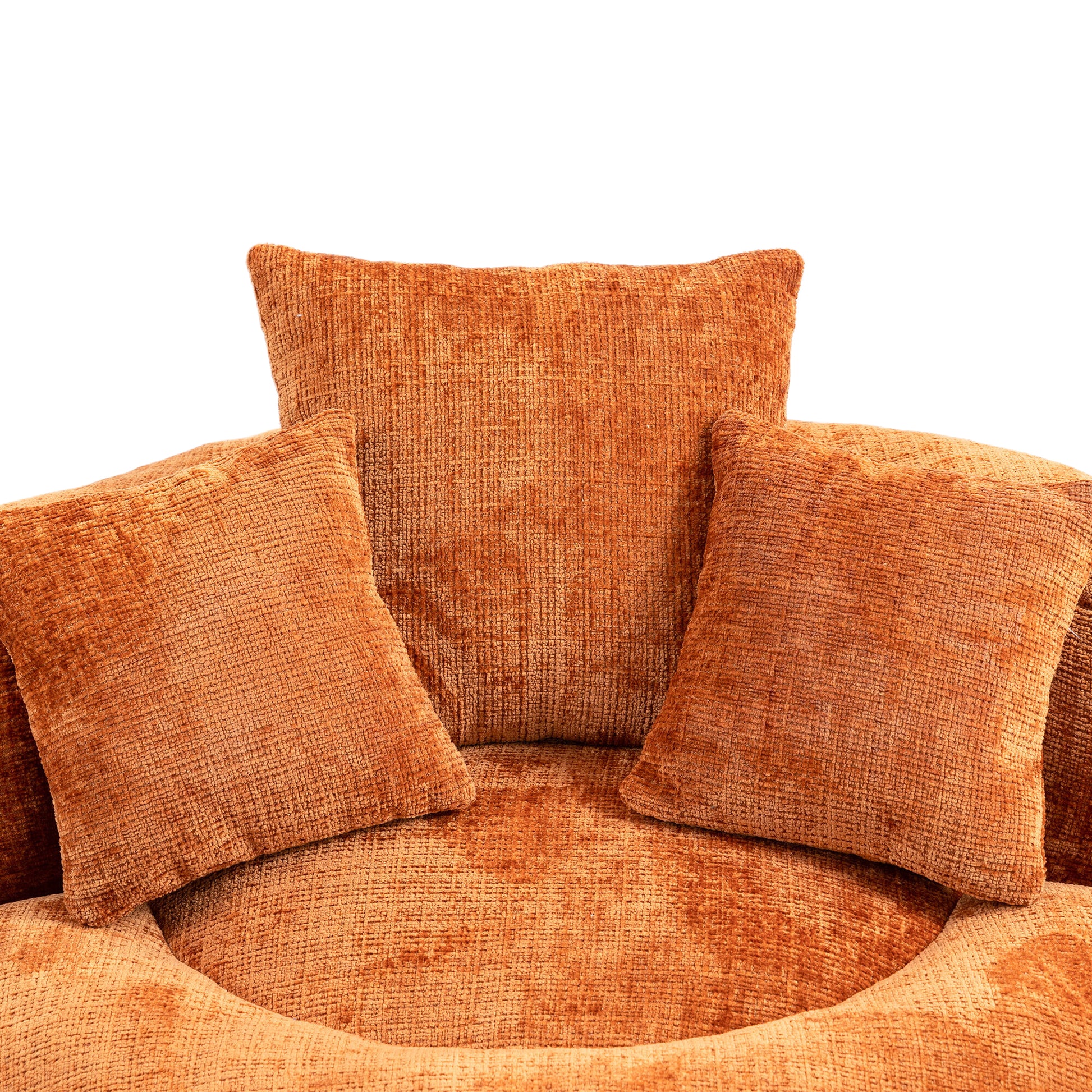 Coolmore Lazy Sofa Durable Comfort Lounger High Back Bean Bag Chair Couch With Three Pillows For Adults And Kids, Indoor & Outdoor, Single Gaming Sofa Chair For Bedroom,Office Orange Chenille Orange Foam Chenille 1 Seat