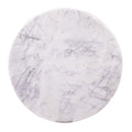 Luxurious Round Mable Topped Pedestal Side End Table, Living Room Accent Table, White Black Black White Primary Living Space Industrial Freestanding Mango Coffee & End Tables Round Marble,Solid Wood Pedestal