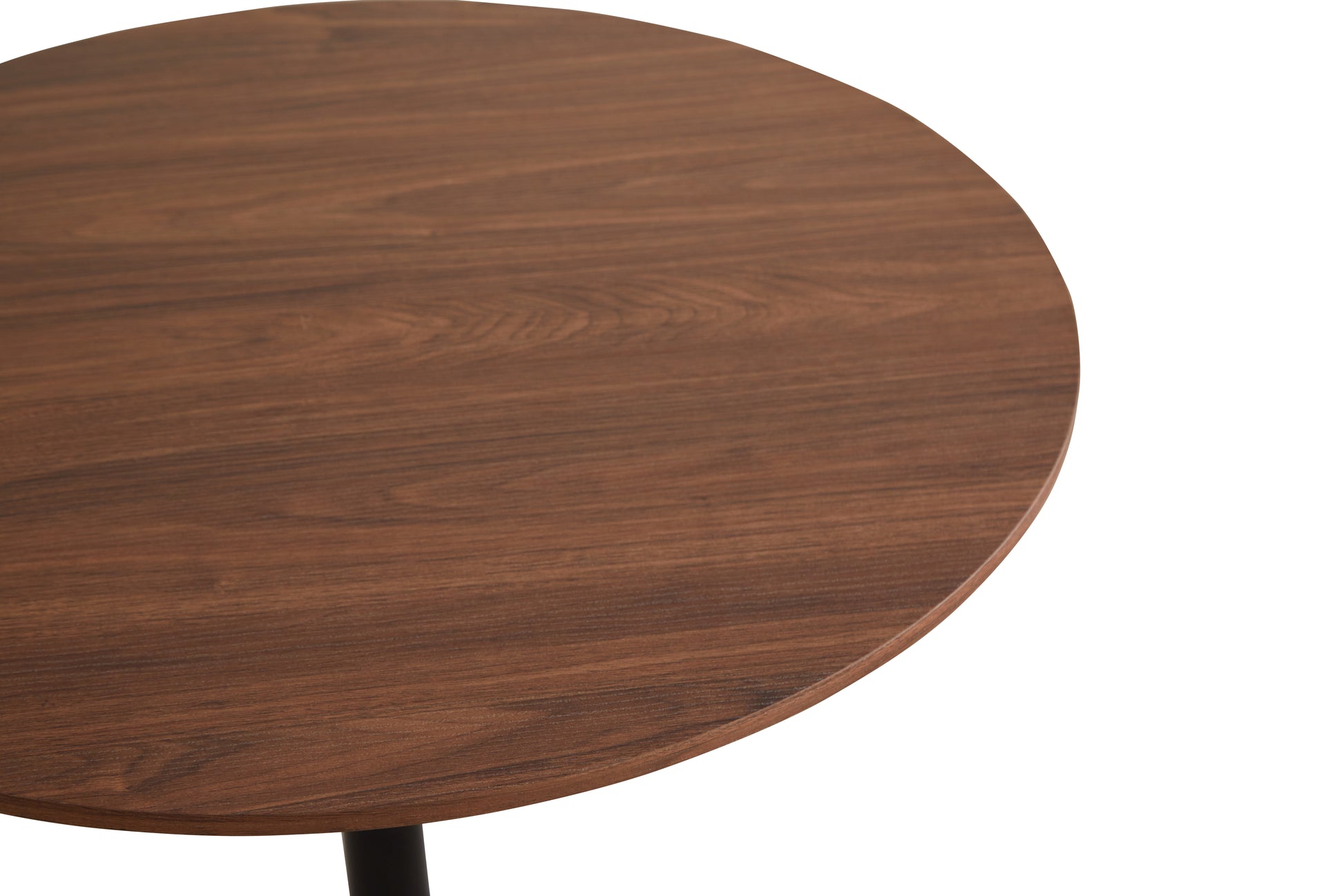 31.5 "Round Dining Table For 2 4 People With Walnut Top, Mid Century Walnut Tulip Kitchen Table, Pedestal Table For Small Home Office Living Room Walnut Fiberboard