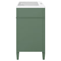 30'' Bathroom Vanity With Top Sink, Modern Bathroom Storage Cabinet With 2 Drawers And A Tip Out Drawer, Single Sink Bathroom Vanity 3 Green 1 2 Bathroom Freestanding Solid Wood Mdf Resin Painted