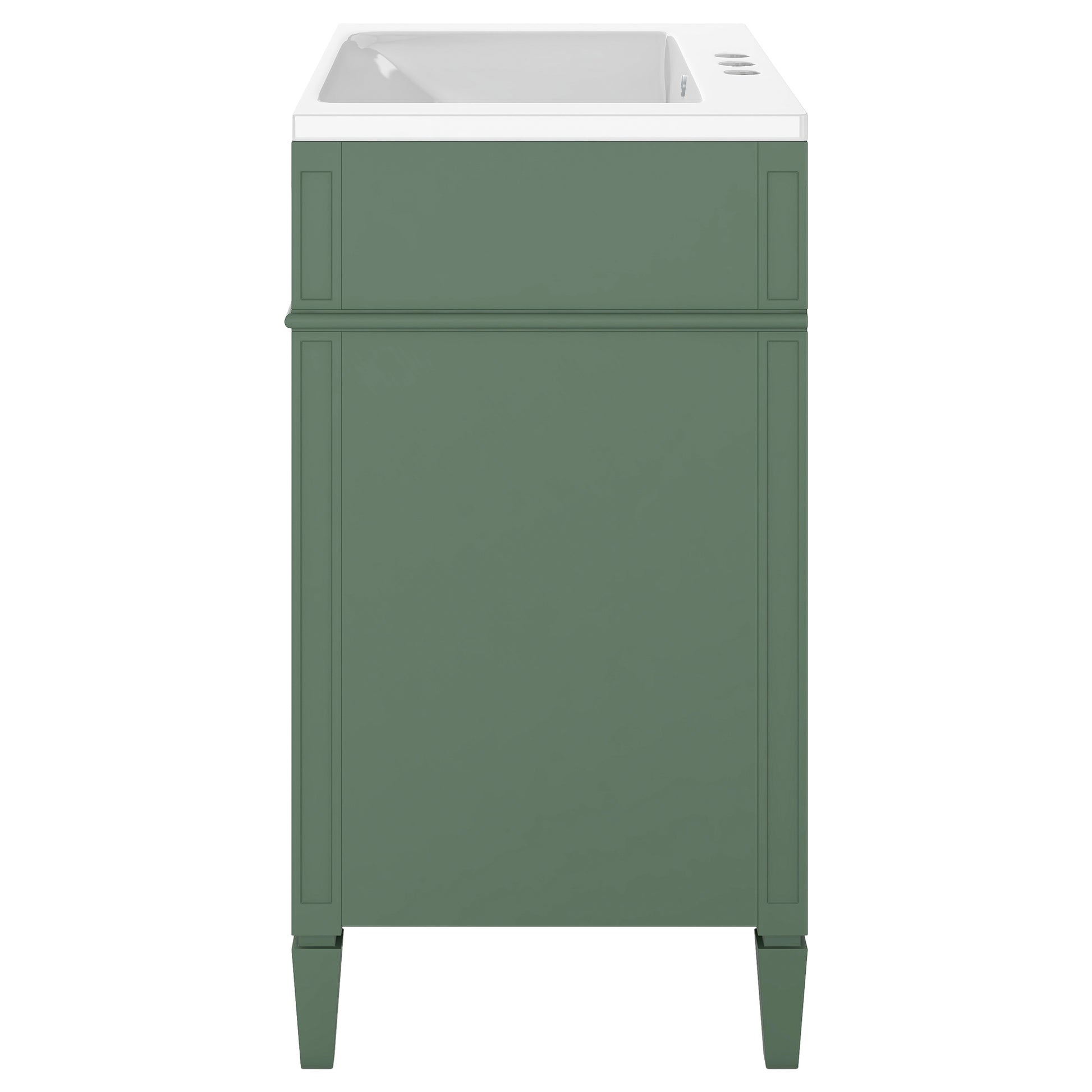 30'' Bathroom Vanity With Top Sink, Modern Bathroom Storage Cabinet With 2 Drawers And A Tip Out Drawer, Single Sink Bathroom Vanity 3 Green 1 2 Bathroom Freestanding Solid Wood Mdf Resin Painted