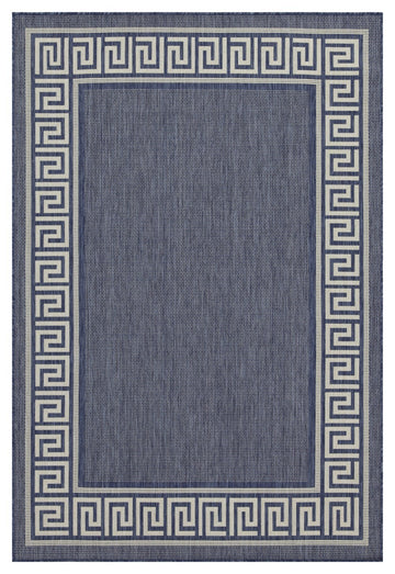 Sunshine Gc Har2001 Blue 5 Ft. 3 In. X 7 Ft. 3 In. Indoor Outdoor Area Rug Blue Polyester Polypropylene