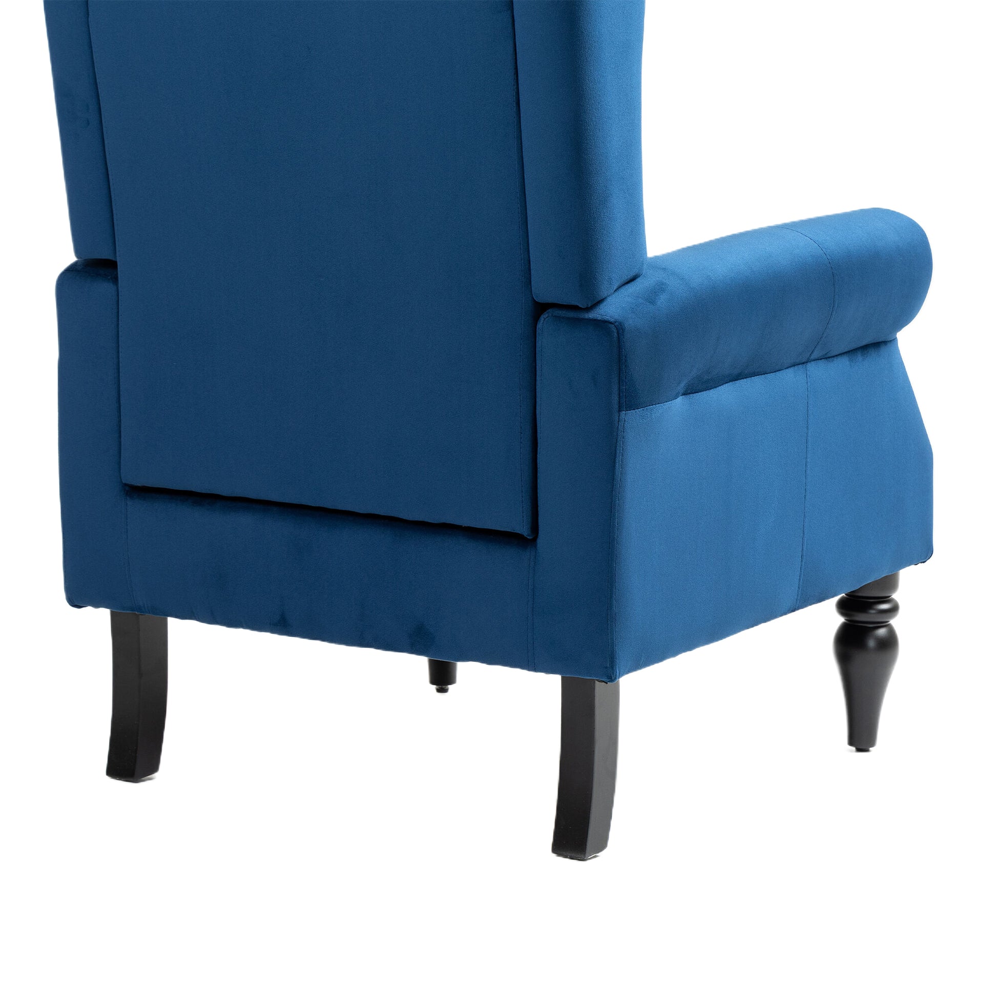 Coolmore Wood Frame Armchair, Modern Accent Chair Lounge Chair With Sturdy Wood Legs For Living Room Bedroom Navy Navy Foam Velvet