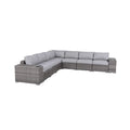 Minnesota 9 Piece Sectional Sofa Set With Cushions Fully Assembled Grey Mix Wicker