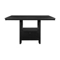 Charcoal Gray Finish Counter Height Table With Base Storage Casual Style Dining Kitchen Furniture 1Pc Charcoal Seats 6 Dining Room Casual Kitchen & Dining Tables Rectangular Wood