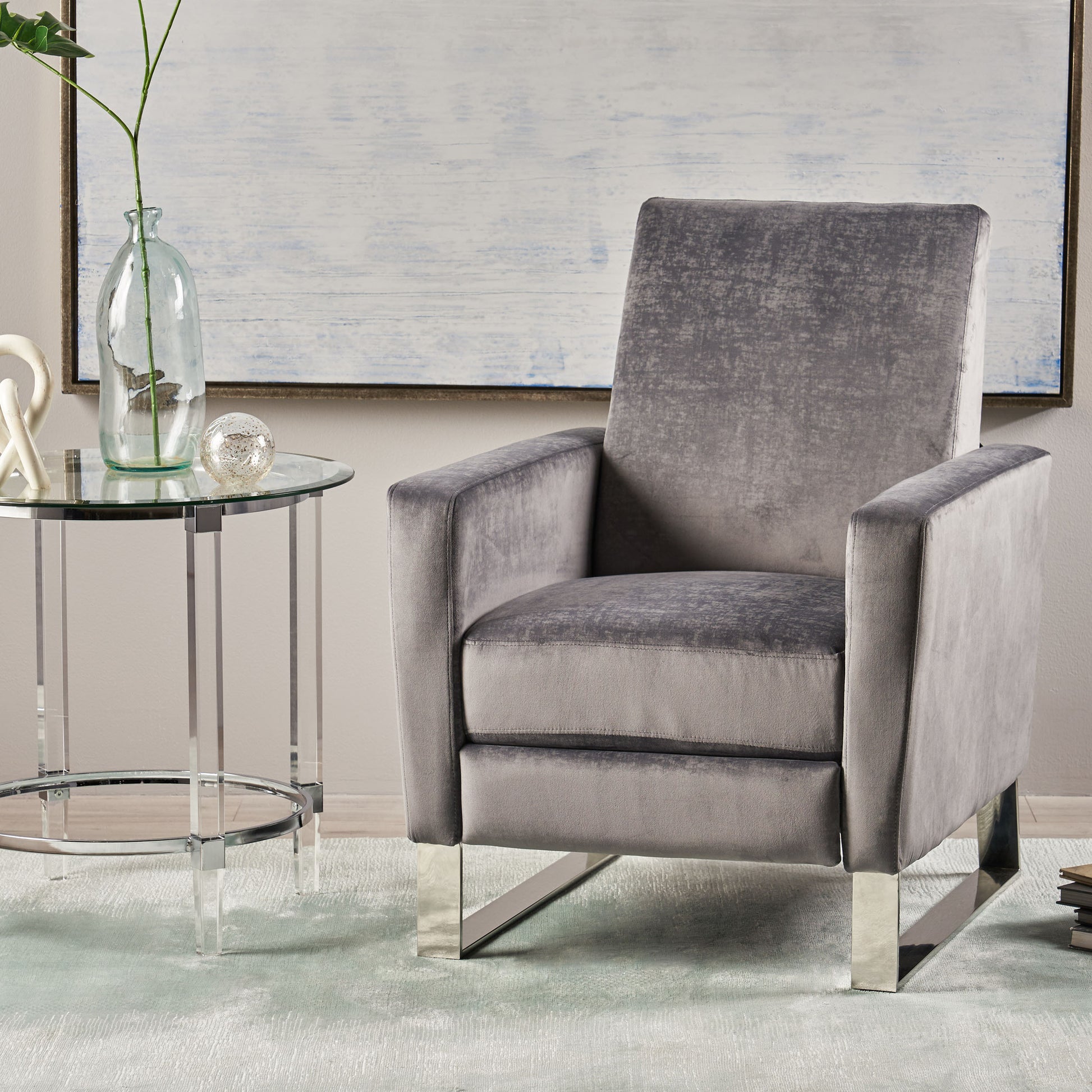 Recliner Grey Fabric