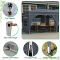 10'X20' Pop Up Canopy Tent With 6 Sidewalls, Ez Pop Up Outdoor Canopy For Parties, Waterproof Commercial Tent With 3 Adjustable Heights, Carry Bag, 6 Sand Bags, 6 Ropes And 12 Stakes, Gray Gray