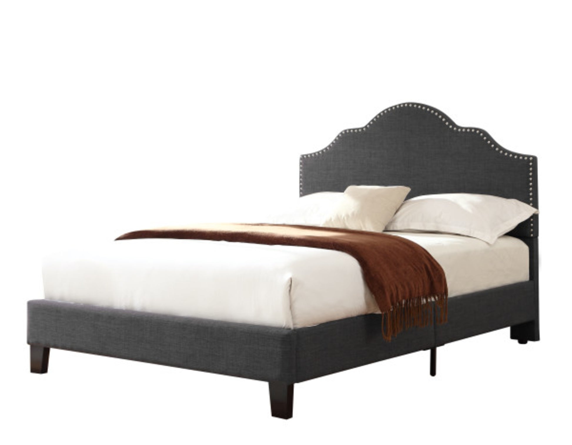 Kopa Gray King Upholstered Bed King Gray Foam Solid Wood