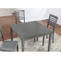 Wooden Dining Square Table, Kitchen Table For Small Space, 4 Person Dining Table, Grayonly The Table Gray Seats 4 Gray Dining Room Acacia Square Acacia Wood