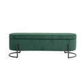 Coolmore Storage Ottoman,Bedroom End Bench,Upholstered Fabric Storage Ottoman With Safety Hinge, Entryway Padded Footstool, Ottoman Bench For Living Room & Bedroom Emerald Emerald Foam Velvet