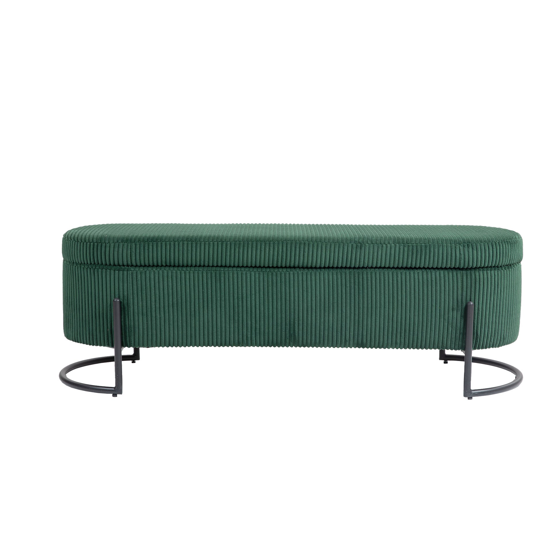 Coolmore Storage Ottoman,Bedroom End Bench,Upholstered Fabric Storage Ottoman With Safety Hinge, Entryway Padded Footstool, Ottoman Bench For Living Room & Bedroom Emerald Emerald Foam Velvet