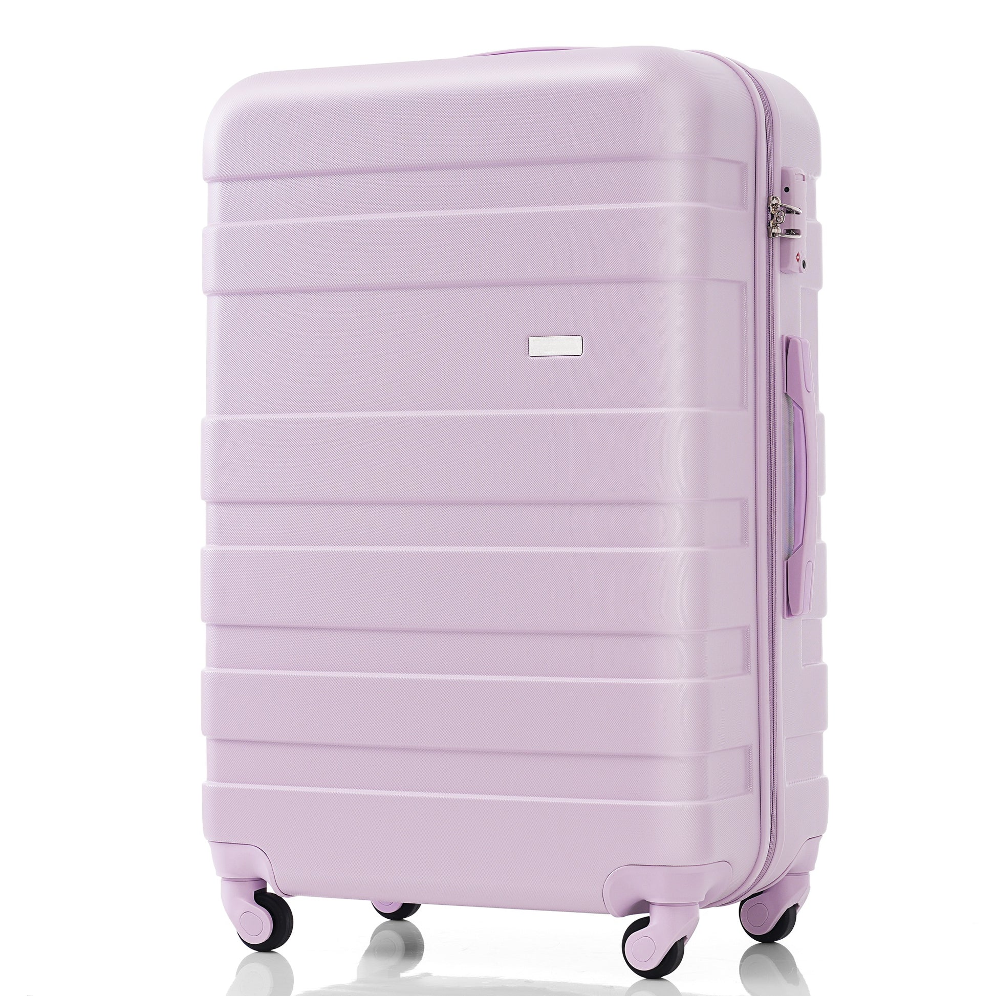 Luggage Sets Model Abs Hardshell 3Pcs Clearance Luggage Hardside Lightweight Durable Suitcase Sets Spinner Wheels Suitcase With Tsa Lock 20''24''28'' Purple Purple Abs