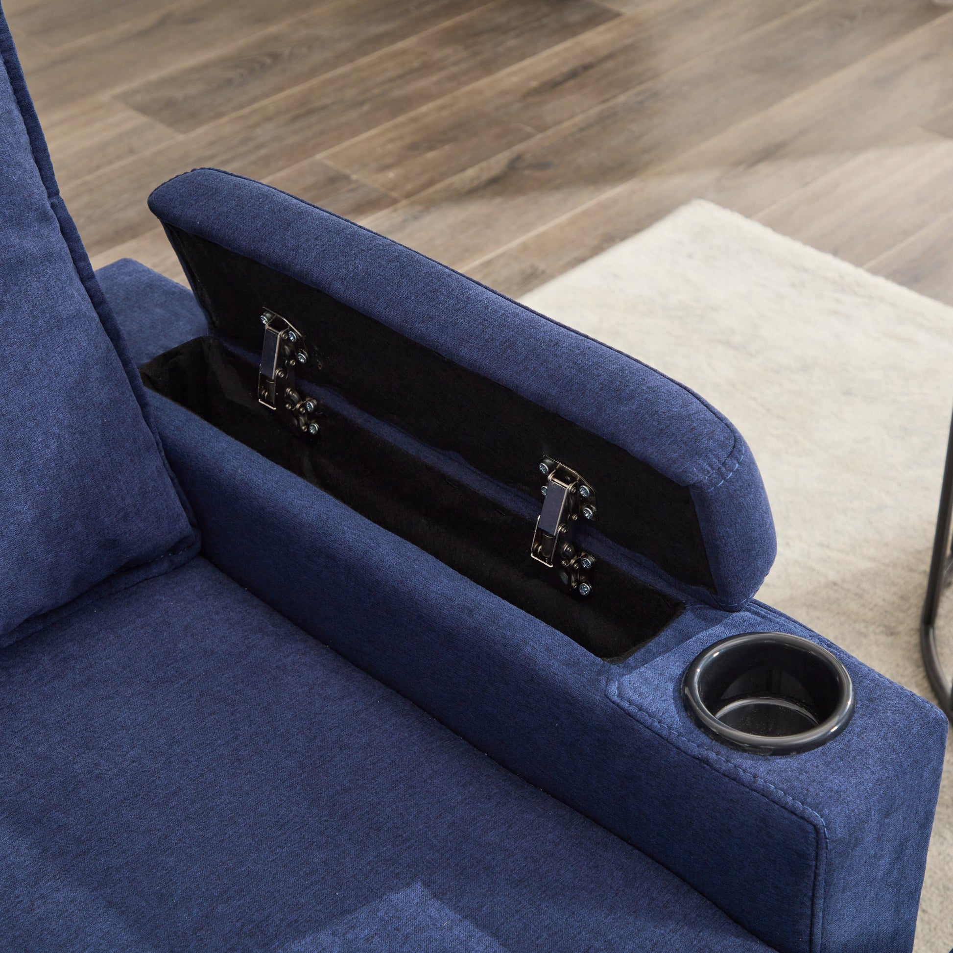 Blue Color Knock Down 3 Seat Combo Sofa With Storage Ottoman For Living Room Apartment Bedroom And Compact Room,Room, Upholstered Sectional Couch, L Shaped Bench With A Footrest, A Individual Stool White Wood Primary Living Space Heavy Duty Pine 3 Seat