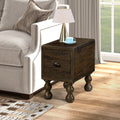 Rectangle Living Room Coffee Table Set, 3 Piece Solid Wood Living Room Table Set, 1 Coffee Table And 2 End Table, Wood Center Table Tea Table Set With Rivet Decoration Legs.Easy Assembly, Espresso Espresso Pine