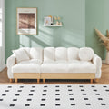 Beige Technology Cloth Three Seat Sofa Lift Sofa Bed With Locker Sofa Sofa Bed Small Sofa Small Family Sofa Bed Beige Teddy 3 Seat