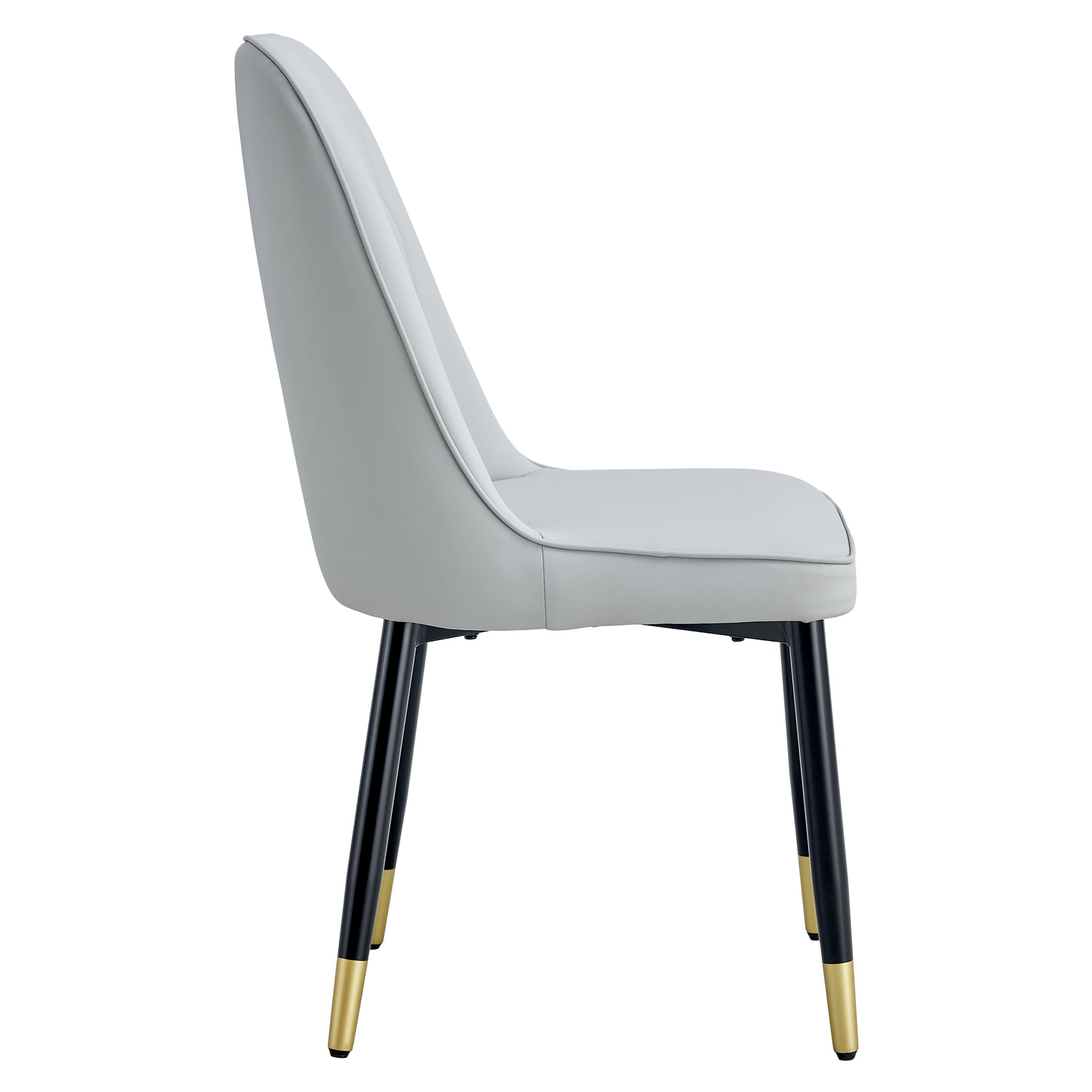 Table And Chair Set.The Table Has A Glass Top With Imitation Marble Pattern Stickers And Stainless Steel Golden Legs. Paried With Chairs With Pu Artificial Leather Backrest Cushions And Black Legs. Black Gold Seats 6 Glass Metal