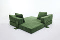 Modern Minimalist Sofa, Fold Out Sofa Bed, Convertible Chair Floor Couch & Sleeping Mattress For Living Room, Bedroom, Apartment, Removable Backrest, Green Green Chenille Soft Vintage Chenille 2 Seat