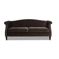 Elaine Camel Back Sofa Accents, Deep Brown Performance Velvet Brown Foam Velvet 3 Seat