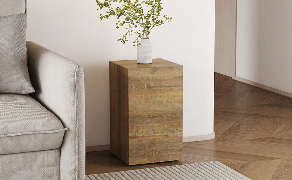 Elevate Your Living Space With This Modern Mdf Coffee Table That Showcases Smooth, Light Wood Color Texture Patterns. It Is Characterized By Stylish Design.12*12*19.6 Wood Mdf