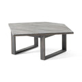 Mirabelle Corner Chair Table, Grey Gray Acacia Wood