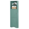 Tall Bathroom Corner Cabinet, Freestanding Storage Cabinet With Doors And Adjustable Shelves, Mdf Board, Green Green Mdf