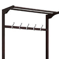 Espresso Hall Tree With Metal Hook Espresso Primary Living Space Pine Wood