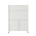 Kitchen Pantry Cabinet, Tall Storage Cabinet With Glass Doors & Adjustable Shelves, Cabinet Cupboard For Kitchen, Living Room, Dinning Room, White White Kitchen Modern Glass Doors Steel
