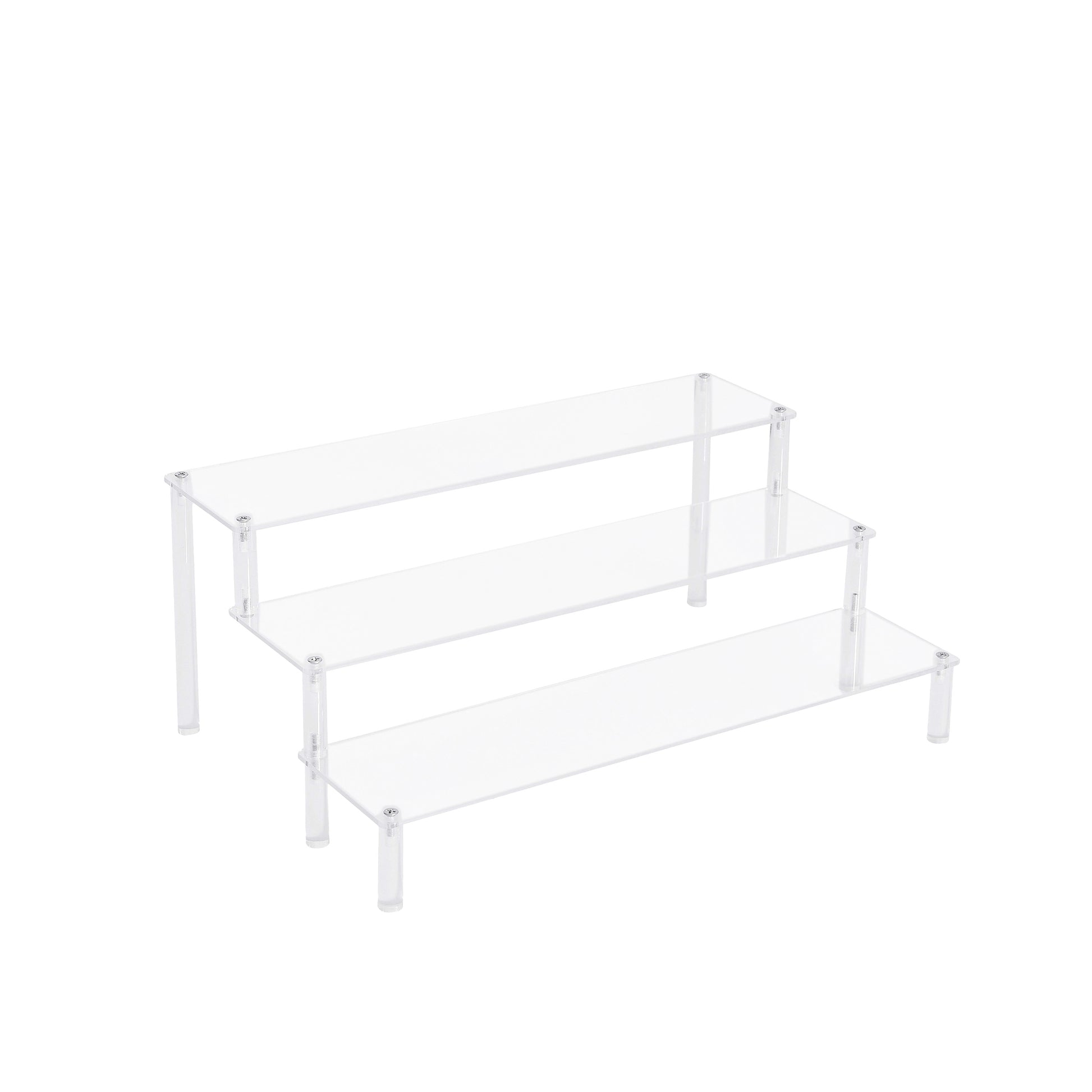 4 Tier Glass Display Cabinet, Double Door Glass Cabinet With Two Locks, Floor Standing Storage Cabinet With 6 Acrylic Shelves For Living Room, Bedroom And Office, Black, 31.5"L X 14.2"W X 65.1"H