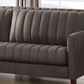 Ennis Leather Sofa Chocolate Down Filling Genuine Leather 3 Seat