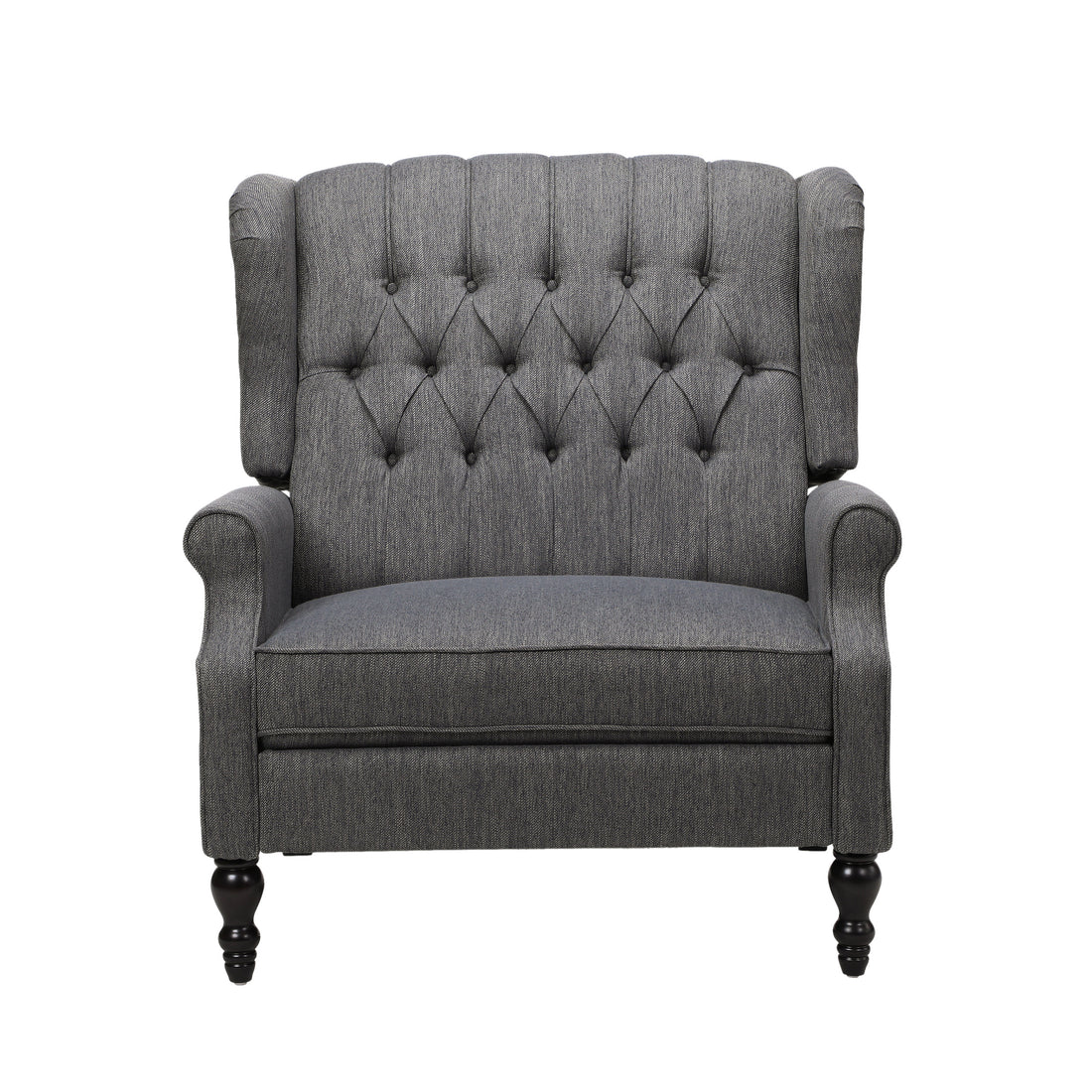 One And Half Seater Recliner Charcoal Fabric