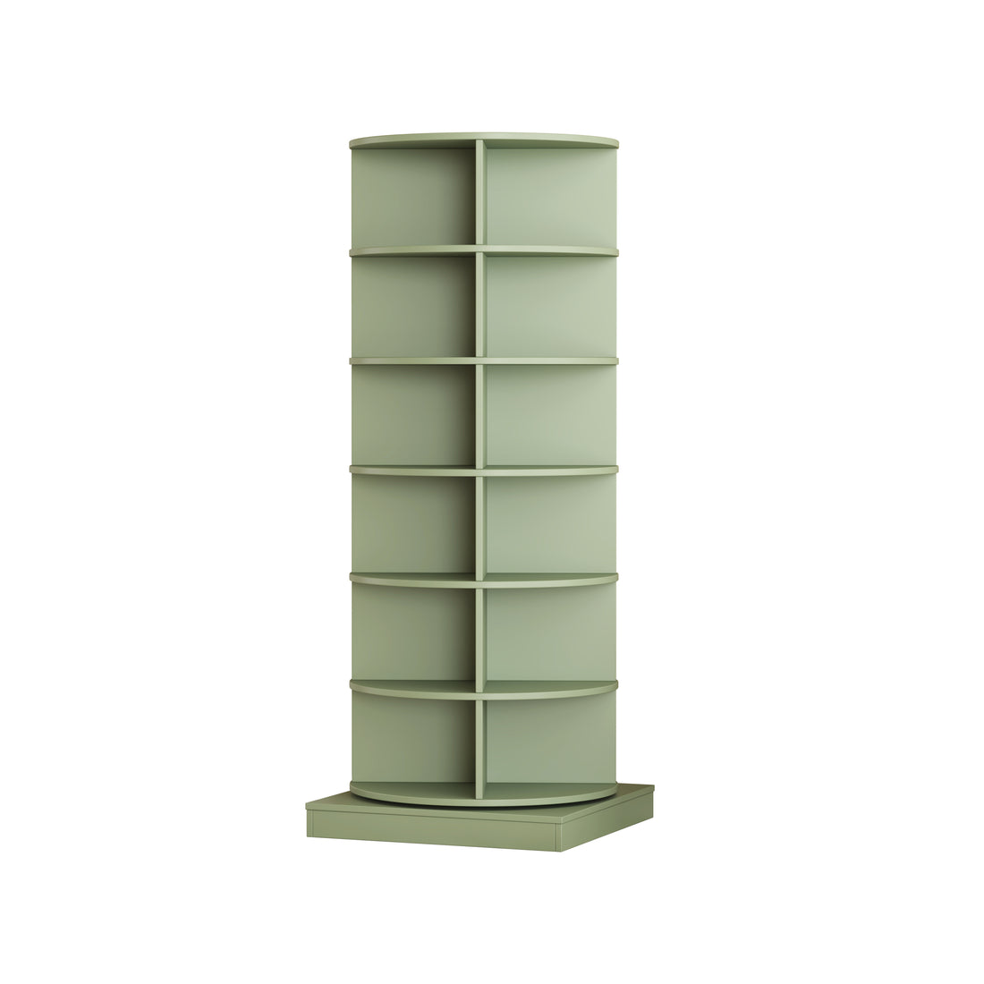 Green 360 Rotating Shoe Cabinet 6 Layers Round Green Primary Living Space American Design,American Traditional Melamine