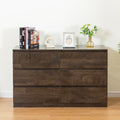 Drawer Dresser Cabinet, Sideboard, Bar Counter, Buffet Counter, Table Lockers, Three Plus Three Drawers Audit, Can Be Used For Dining Room, Living Room, Bedroom, Kitchen Corridor, Color: Dark Gray 5