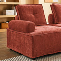 Upholstered Seating Armless Accent Chair, Leisure Sofa Lounge Chair For Living Room Corner Bedroom Office,Chenille Red Primary Living Space Chenille