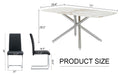 Table And Chair Set, Large Modern Minimalist Rectangular Dining Table, 0.39 