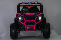 24V Ride On Toys 4Wd Ride On Cars With Remote Control, 2 Xl Seater Electric Car For Kids, Power Car Wheels, Utv 4*200W Motor, Bluetooth, Music, Lights, 3 Speeds,Pink Pink Abs