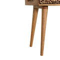 Solid Wood Leopard Velvet Tray Style Footstool Brown Oak Light Brown Velvet Velvet Primary Living Space Modern,Wild Style Mango Footstool Wood Solid Wood