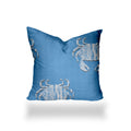 Crabby Indoor Outdoor Soft Royal Pillow, Sewn Closed, 14X14 Multicolor Polyester