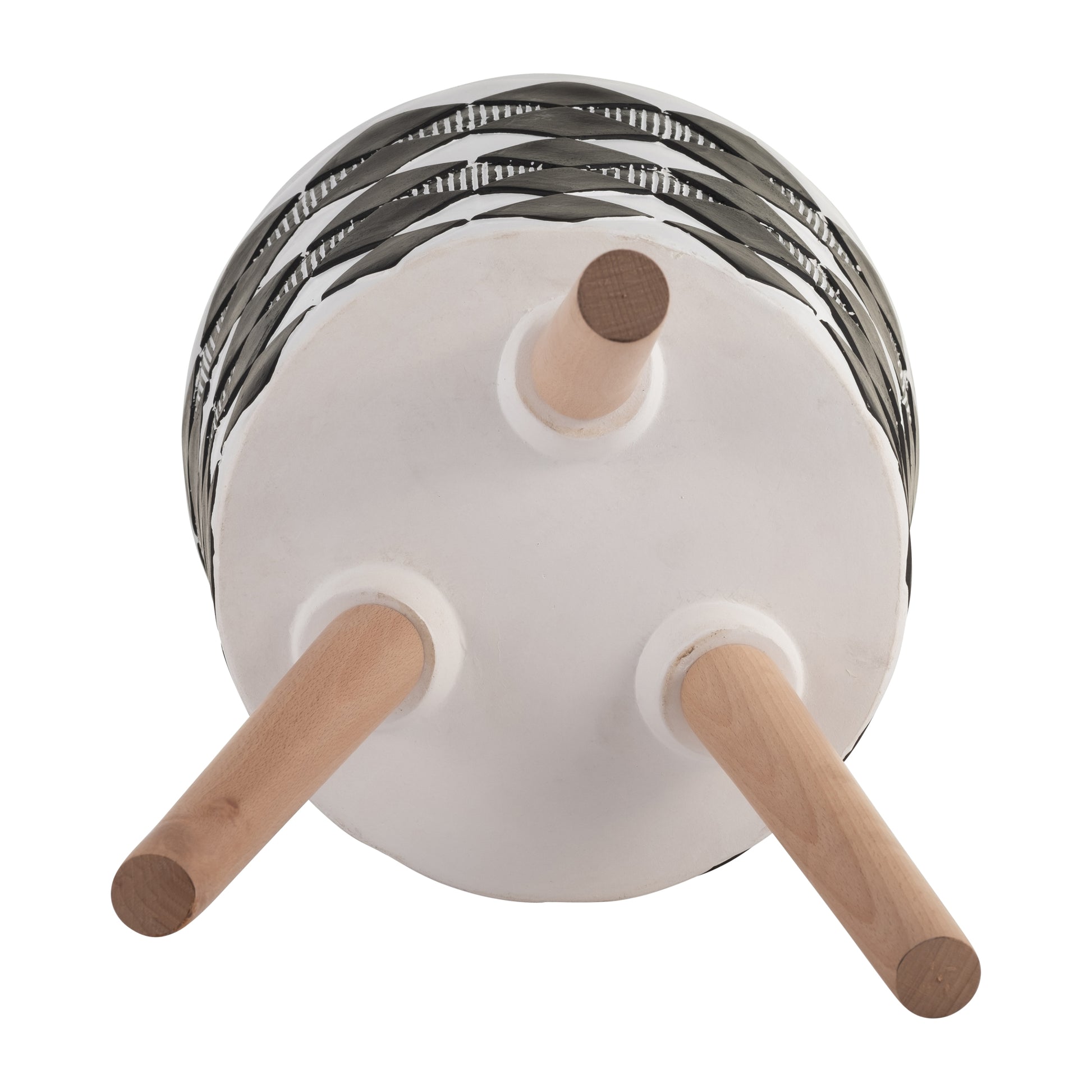 S 2 10 12" Diamond Planter W Wood Legs, Black Kd Black Polyresin