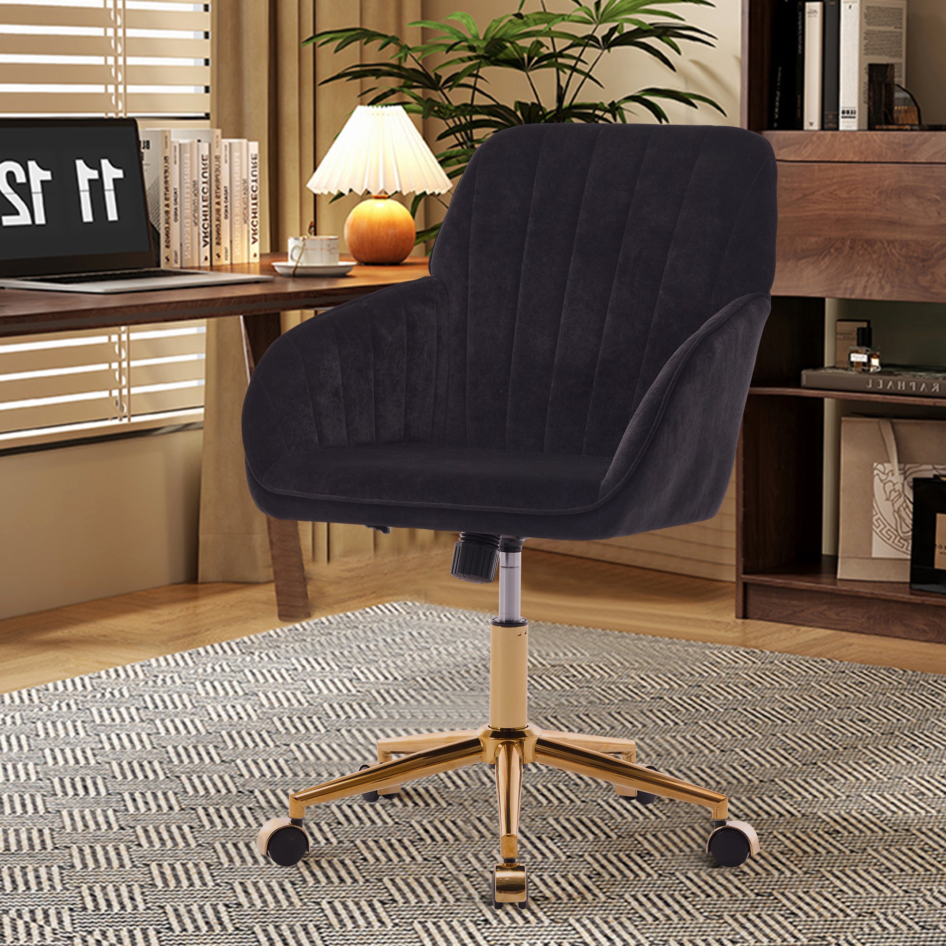 Ty Office Chair Black Velvet