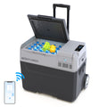 42Qt Car Freezer With App Control And 6'' Off Road Wheels, 12V,45W Cooler Freezer,Low Noice Antique White Gray Plastic