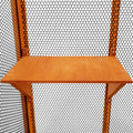 Detachable Cat Enclosure With Waterproof Roof And 3 Jumping Platforms, Orange Orange Wood