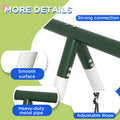 Outsunny 528 Lbs Swing Set For Backyard, 5 In 1 Heavy Duty A Frame Stand Outdoor Playset For Kids, With Saucer Swing, Slide, Swing Seats, Glider, Basketball Hoop, Climbing Steps And Net Green Steel