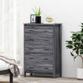 Toolless Assembly 5 Drawes Chest Dark Grey Mdf