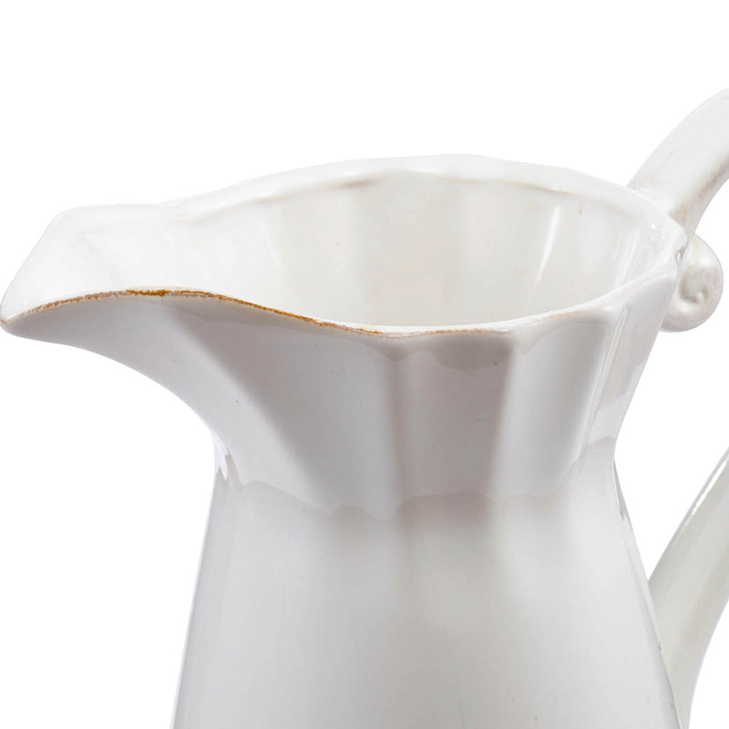 2 Pack Maisie Pitcher, 8.5X6X9" White Porcelain
