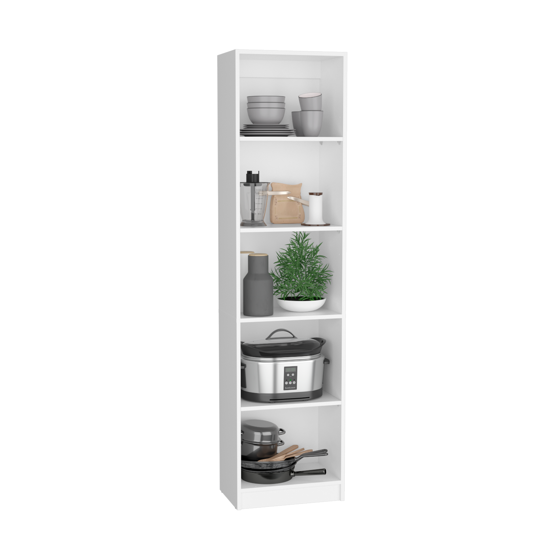 2 Piece Bookcase Living Room Set, Storage Cabinet, 42" Wide And 9 Shelves White 5 Or More Shelves White Office Modern Particle Board