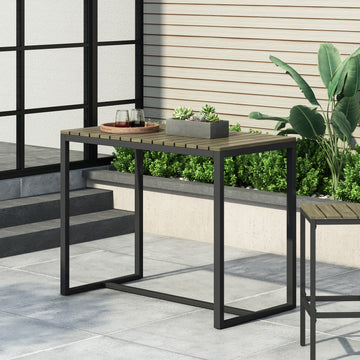 Ezra Bar Table Grey Black Acacia Wood