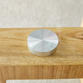 Modern Practical Circular Coffee Tables. Made Of Transparent Tempered Glass Tabletop And Wood Colored Mdf Material. Suitable For Living Rooms And Bedrooms.31.5