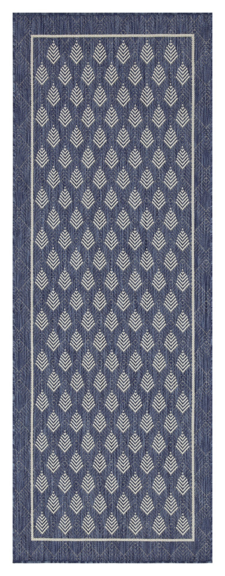 Sunshine Gc Har2007 Blue 2 Ft. 7 In. X 7 Ft. 3 In. Indoor Outdoor Area Rug Blue Polyester Polypropylene