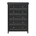 Modern 5 Drawers Dresser 5 Drawers Cabinet,Chest Of Drawers Closet Organizers And Storage Clothes Storage Drawers Cabinet For Living Room, Farmhouse Dresser Organizer Black Black Mdf